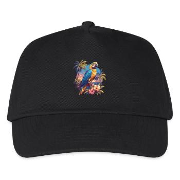 Papageie Papagei - Kinder Basecap - Schwarz - Vorne