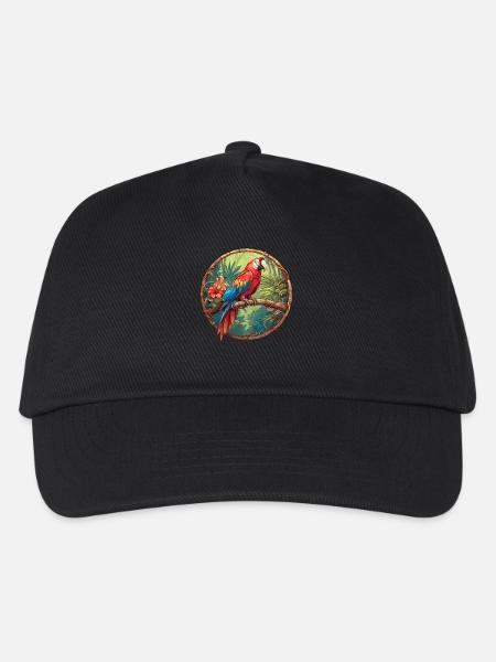 Papageie Papagei - Kinder Basecap - Schwarz