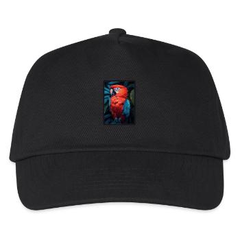 Papageie Papagei - Kinder Basecap - Schwarz - Vorne