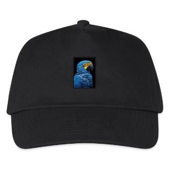 Papageie Papagei - Kinder Basecap - Schwarz - Vorne