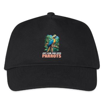 Papageie Papagei - Kinder Basecap - Schwarz - Vorne