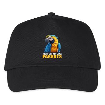 Papageie Papagei - Kinder Basecap - Schwarz - Vorne