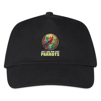 Papageie Papagei - Kinder Basecap - Schwarz - Vorne