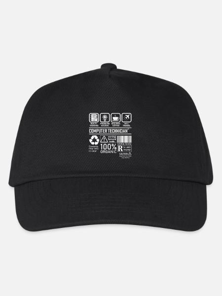 Technicien en informatique multitâche résolution de problèmes - Casquette de baseball Enfant - noir