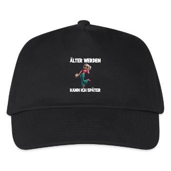 I can get older later – stylish senior citizen - Kids’ Baseball Cap - black - Front