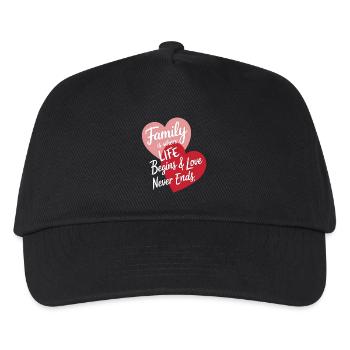 Family is where life begins - Kids’ Baseball Cap - black - Front