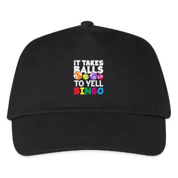 Bingo Il faut du courage pour crier - Casquette de baseball Enfant - noir - Devant