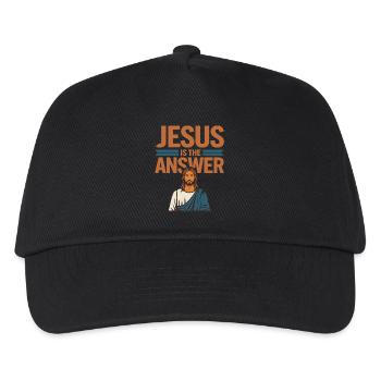 Jesus is the answer - Jesus ist die Antwort - Kids’ Baseball Cap - black - Front
