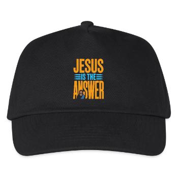 Jesus is the answer - Jesus ist die Antwort - Kids’ Baseball Cap - black - Front