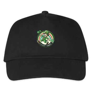 St. Patrick's Day Happy Vibes - Kids’ Baseball Cap - black - Front