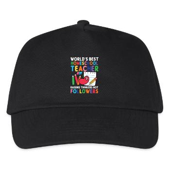 World's Best Homeschool Teacher - Raising - Kids’ Baseball Cap - black - Front