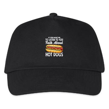 Hot Dog Lover Conversations Hot Dogs - Kids’ Baseball Cap - black - Front