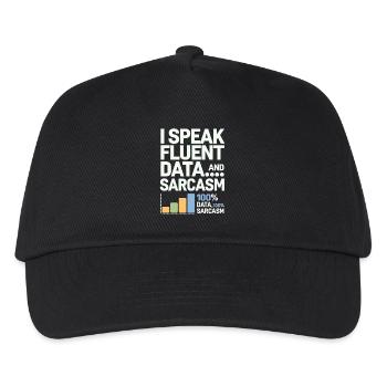 I'm fluent in data and sarcasm data - Kids’ Baseball Cap - black - Front