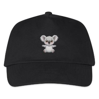 Tier Cartoon Koala - Kinder Basecap - Schwarz - Vorne