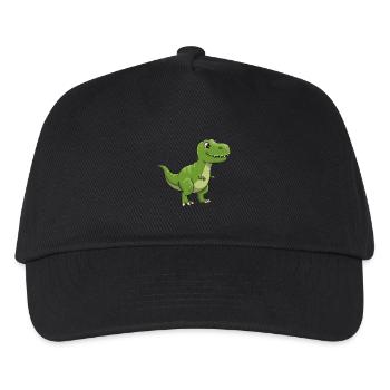 Dino Cartoon Tyrannosaurus Rex - Kids’ Baseball Cap - black - Front
