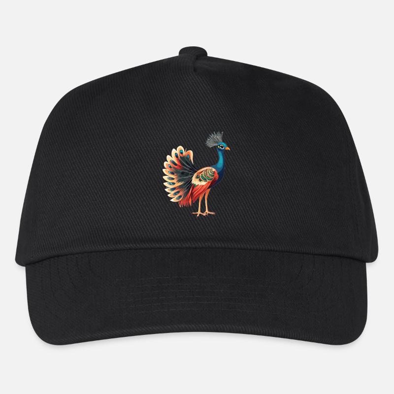 Pfaue Pfau - Kinder Basecap - Schwarz