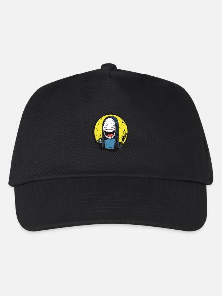 Durchgeknallte Figur mit langem Haar - Kinder Basecap - Schwarz