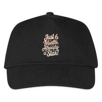 Already 6 months, already a star half-year-old - Kids’ Baseball Cap - black - Front