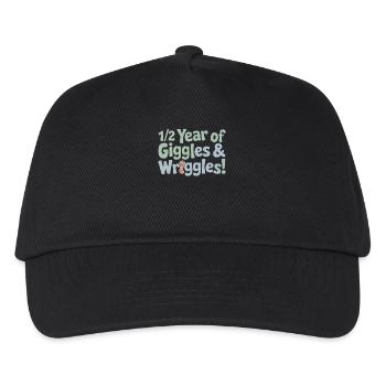 Six months of laughter and wiggling half-year-olds - Kids’ Baseball Cap - black - Front