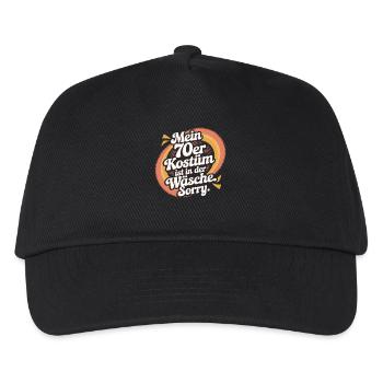 70er Jahre Kostüm Ist In Der Wäsche 70s Party 70er - Kinder Basecap - Schwarz - Vorne