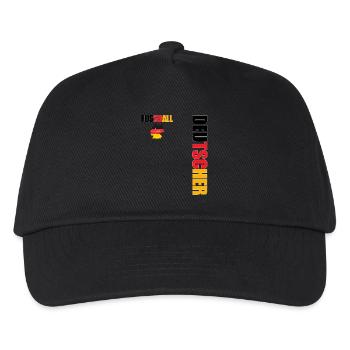 Deutsche Mannschaft Fanfußball - Kinder Basecap - Schwarz - Vorne