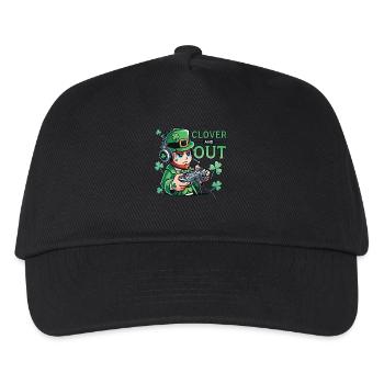 St. Patrick's Day Gaming Design Clover and Out - Kinder Basecap - Schwarz - Vorne