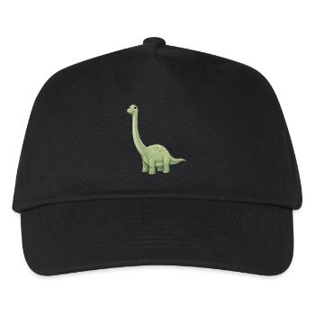 Dino Cartoon Brachiosaurus - Kinder Basecap - Schwarz - Vorne