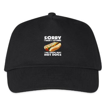 Hot Dog Lovers Think Of Hot Dogs - Kids’ Baseball Cap - black - Front
