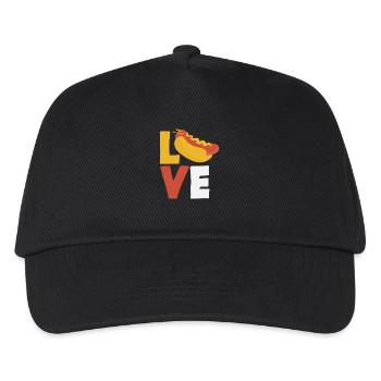 Hot Dog Lover Love for Hot Dog Fans - Kids’ Baseball Cap - black - Front