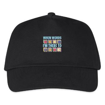 Speech Therapy When Words Fail Speech Pathology - Kinder Basecap - Schwarz - Vorne