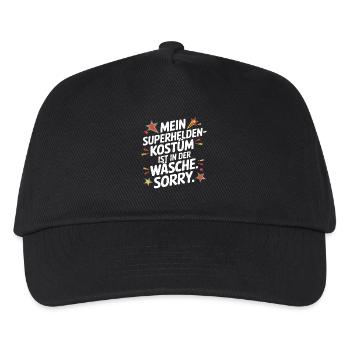 Superhero Costume Is In The Laundry Carnival Cologne - Kids’ Baseball Cap - black - Front