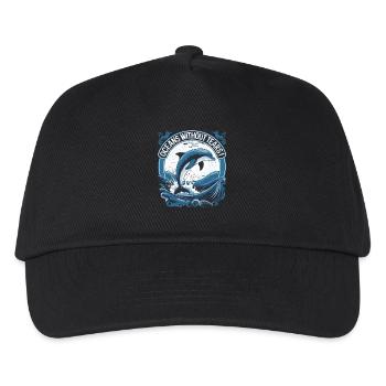 Oceans Without Tears Dolphine - Kinder Basecap - Schwarz - Vorne