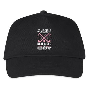 Feldhockey Spruch Sport Lustig Feldhockey Geschenk - Kinder Basecap - Schwarz - Vorne