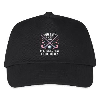 Feldhockey Spruch Sport Lustig Feldhockey Geschenk - Kinder Basecap - Schwarz - Vorne
