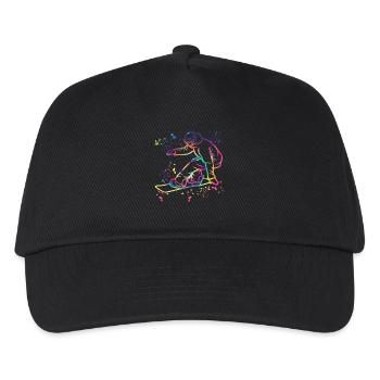 Snowboarder Snowboarding Snowboard - Kinder Basecap - Schwarz - Vorne