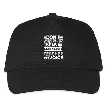 6th Grade Teacher 6th Grade Teacher Voice - Kids’ Baseball Cap - black - Front