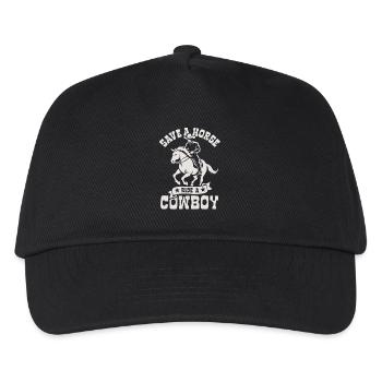 Save A Horse, Ride A Cowboy - Spruch - Kids’ Baseball Cap - black - Front