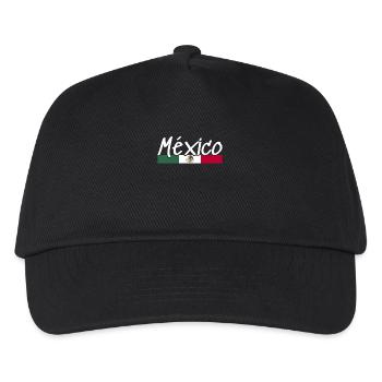 México Mexiko Mexikanische Flagge Mexikaner - Kinder Basecap - Schwarz - Vorne