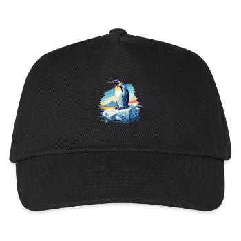 Pinguine Pinguin - Kinder Basecap - Schwarz - Vorne