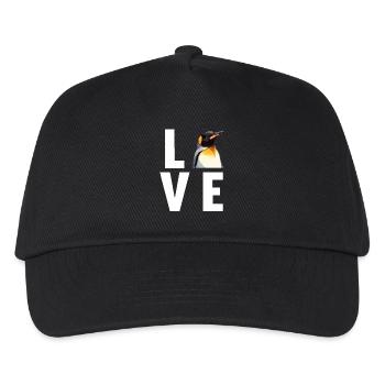 Pinguine Pinguin - Kinder Basecap - Schwarz - Vorne