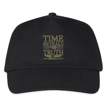 Seneca | Time Reveals the Truth – Stoic Quote - Kids’ Baseball Cap - black - Front