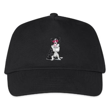 Border Collie - Kinder Basecap - Schwarz - Vorne
