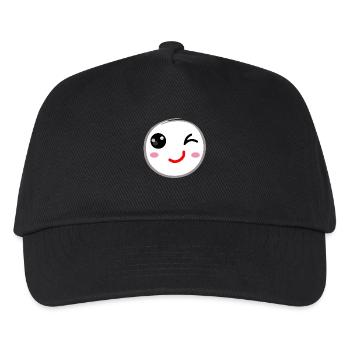 Wink smile - Kids’ Baseball Cap - black - Front
