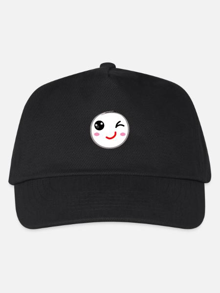 Clin d’œil sourire - Casquette de baseball Enfant - noir