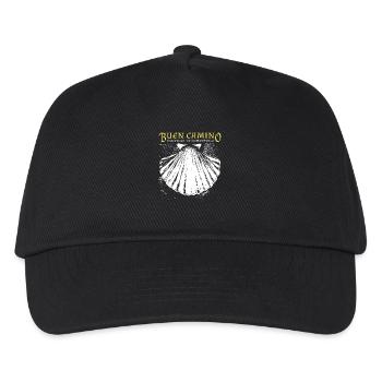 Buen Camino, Jakobsmuschel, Santiago de Compostela - Kinder Basecap - Schwarz - Vorne