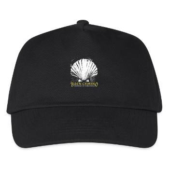 Buen Camino, Jakobsmuschel, Santiago de Compostela - Kinder Basecap - Schwarz - Vorne