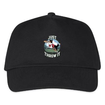 Il suffit de le lancer frisbee chien amusant dans la conception du parc - Casquette de baseball Enfant - noir - Devant