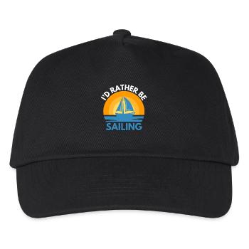 Segeln Spruch Segler Segelsport - Kinder Basecap - Schwarz - Vorne