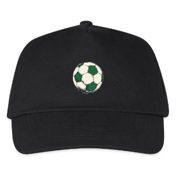 Green football for teams and clubs - Kids’ Baseball Cap - black - Front