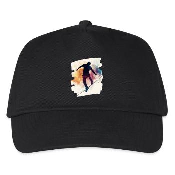 Slackline Slacklining Balance - Kids’ Baseball Cap - black - Front